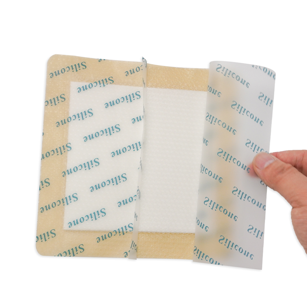 Adhesive antimicrobial foam dressing ulcer prevention and treatment 5mm thickness silicone foam wound dressing